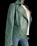 giacca semipelle Green